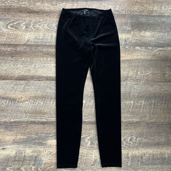 Eileen Fisher Pull On Velour‎ Legging Pants Black XS - Picture 1 of 8